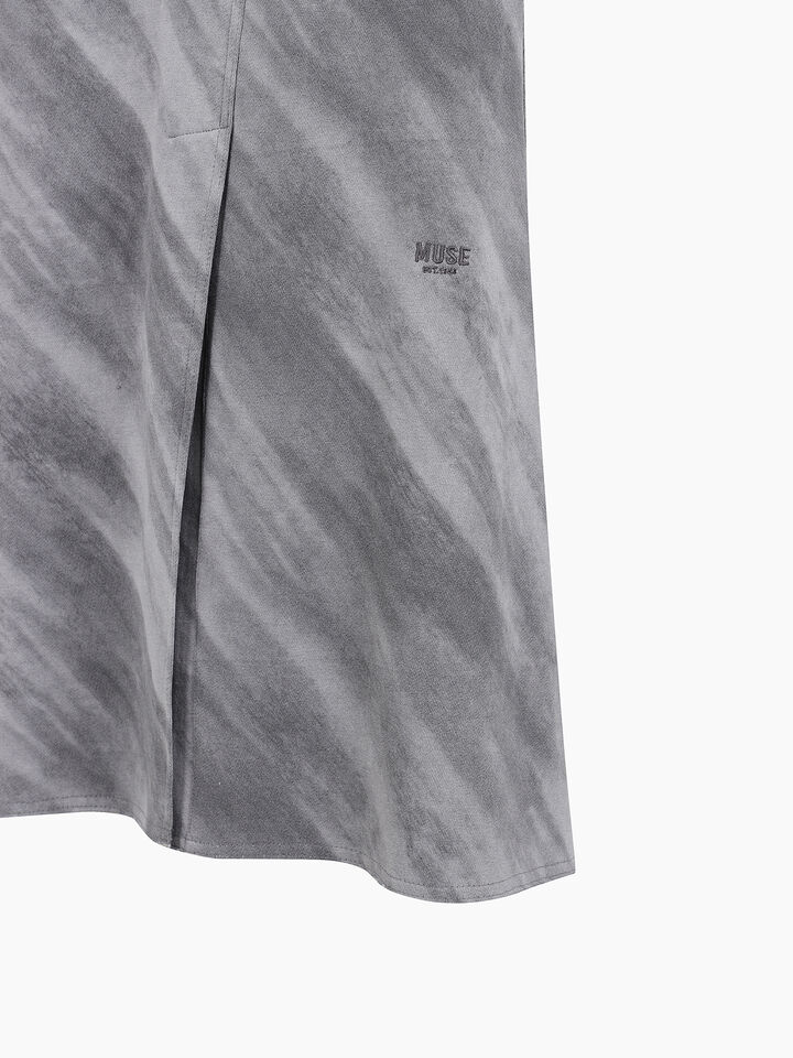 Marl gray sporty chic skirt - sisley k longuette skirts - Dark Gray | Sisley K image number 4